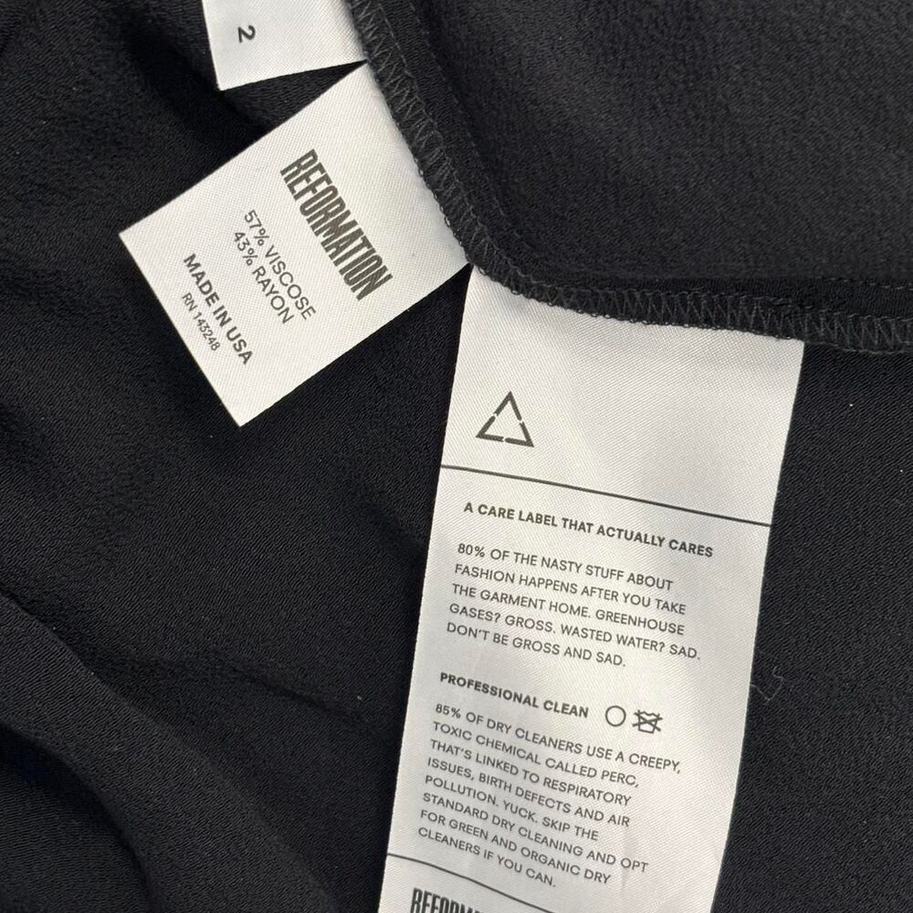 Reformation Women's Black Dress - Picture 5 of 6